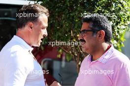 (L to R): Jean Alesi (FRA) with Muhammed Al Khalifa (BRN) Bahrain Circuit Chairman. 24.05.2014. Formula 1 World Championship, Rd 6, Monaco Grand Prix, Monte Carlo, Monaco, Qualifying Day