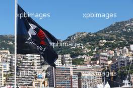 F1 flag in the scenic Monaco Harbour. 24.05.2014. Formula 1 World Championship, Rd 6, Monaco Grand Prix, Monte Carlo, Monaco, Qualifying Day