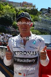 Pole position for Nico Rosberg (GER) Mercedes AMG F1. 24.05.2014. Formula 1 World Championship, Rd 6, Monaco Grand Prix, Monte Carlo, Monaco, Qualifying Day