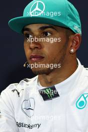 Lewis Hamilton (GBR) Mercedes AMG F1 in the FIA Press Conference. 24.05.2014. Formula 1 World Championship, Rd 6, Monaco Grand Prix, Monte Carlo, Monaco, Qualifying Day