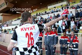 Daniil Kvyat (RUS) Scuderia Toro Rosso at the charity football match. 20.05.2014. Formula 1 World Championship, Rd 6, Monaco Grand Prix, Monte Carlo, Monaco, Tuesday Soccer.