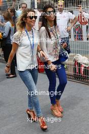 Camille Marchetti (FRA), girlfriend of Jules Bianchi (FRA) Marussia F1 Team (Left). 25.05.2014. Formula 1 World Championship, Rd 6, Monaco Grand Prix, Monte Carlo, Monaco, Race Day.