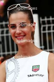 Grid girl. 25.05.2014. Formula 1 World Championship, Rd 6, Monaco Grand Prix, Monte Carlo, Monaco, Race Day.