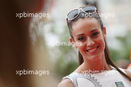 Grid girl. 25.05.2014. Formula 1 World Championship, Rd 6, Monaco Grand Prix, Monte Carlo, Monaco, Race Day.