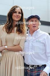 (L to R): Tasha de Vasconcelos, Model and Actress, with Jackie Stewart (GBR). 25.05.2014. Formula 1 World Championship, Rd 6, Monaco Grand Prix, Monte Carlo, Monaco, Race Day.