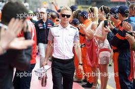 Kevin Magnussen (DEN) McLaren on the drivers parade. 25.05.2014. Formula 1 World Championship, Rd 6, Monaco Grand Prix, Monte Carlo, Monaco, Race Day.