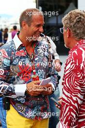 (L to R): Kai Ebel (GER) RTL TV Presenter with Eddie Jordan (IRE) BBC Television Pundit. 25.05.2014. Formula 1 World Championship, Rd 6, Monaco Grand Prix, Monte Carlo, Monaco, Race Day.