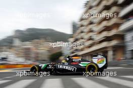 Sergio Perez (MEX) Sahara Force India F1 VJM07. 22.05.2014. Formula 1 World Championship, Rd 6, Monaco Grand Prix, Monte Carlo, Monaco, Practice Day.