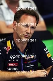 Christian Horner (GBR) Red Bull Racing Team Principal in the FIA Press Conference. 22.05.2014. Formula 1 World Championship, Rd 6, Monaco Grand Prix, Monte Carlo, Monaco, Practice Day.