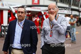 Ron Dennis (GBR) McLaren Executive Chairman (Right) with Sheikh Mohammed bin Essa Al Khalifa (BRN) CEO of the Bahrain Economic Development Board and McLaren Shareholder (Left). 22.05.2014. Formula 1 World Championship, Rd 6, Monaco Grand Prix, Monte Carlo, Monaco, Practice Day.