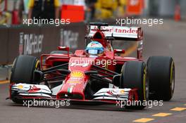 Fernando Alonso (ESP) Ferrari F14-T. 22.05.2014. Formula 1 World Championship, Rd 6, Monaco Grand Prix, Monte Carlo, Monaco, Practice Day.