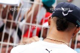 Lewis Hamilton (GBR) Mercedes AMG F1 - hair style. 22.05.2014. Formula 1 World Championship, Rd 6, Monaco Grand Prix, Monte Carlo, Monaco, Practice Day.