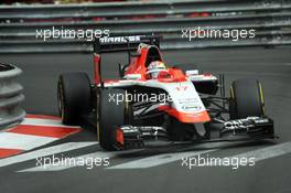 Jules Bianchi (FRA) Marussia F1 Team MR03. 22.05.2014. Formula 1 World Championship, Rd 6, Monaco Grand Prix, Monte Carlo, Monaco, Practice Day.