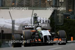 Sergio Perez (MEX), Sahara Force India  22.05.2014. Formula 1 World Championship, Rd 6, Monaco Grand Prix, Monte Carlo, Monaco, Practice Day.