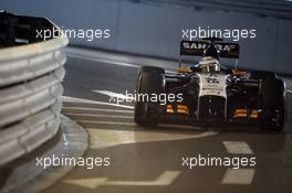 Sergio Perez (MEX) Sahara Force India F1 VJM07. 22.05.2014. Formula 1 World Championship, Rd 6, Monaco Grand Prix, Monte Carlo, Monaco, Practice Day.