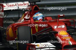 Fernando Alonso (ESP) Ferrari F14-T. 22.05.2014. Formula 1 World Championship, Rd 6, Monaco Grand Prix, Monte Carlo, Monaco, Practice Day.