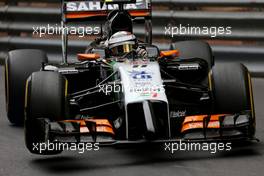 Sergio Perez (MEX), Sahara Force India  22.05.2014. Formula 1 World Championship, Rd 6, Monaco Grand Prix, Monte Carlo, Monaco, Practice Day.