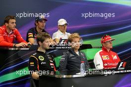 Nico Rosberg (GER), Mercedes AMG F1 Team, Romain Grosjean (FRA), Lotus F1 Team and Kimi Raikkonen (FIN), Scuderia Ferrari  21.05.2014. Formula 1 World Championship, Rd 6, Monaco Grand Prix, Monte Carlo, Monaco, Preparation Day.