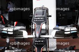 Sauber C33 front wing. 21.05.2014. Formula 1 World Championship, Rd 6, Monaco Grand Prix, Monte Carlo, Monaco, Preparation Day.