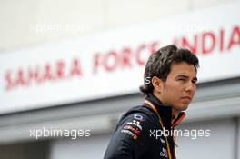 Sergio Perez (MEX) Sahara Force India F1. 21.05.2014. Formula 1 World Championship, Rd 6, Monaco Grand Prix, Monte Carlo, Monaco, Preparation Day.