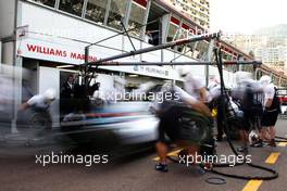 Williams practice a pit stop. 21.05.2014. Formula 1 World Championship, Rd 6, Monaco Grand Prix, Monte Carlo, Monaco, Preparation Day.