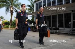 (L to R): Christian Horner (GBR) Red Bull Racing Team Principal with Adrian Newey (GBR) Red Bull Racing Chief Technical Officer. 28.03.2014. Formula 1 World Championship, Rd 2, Malaysian Grand Prix, Sepang, Malaysia, Friday.