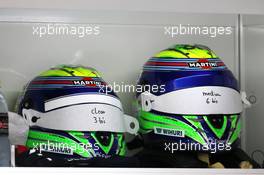 Helmets of Felipe Massa (BRA), Williams F1 Team  28.03.2014. Formula 1 World Championship, Rd 2, Malaysian Grand Prix, Sepang, Malaysia, Friday.