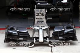 McLaren MP4-29 front wing. 28.03.2014. Formula 1 World Championship, Rd 2, Malaysian Grand Prix, Sepang, Malaysia, Friday.