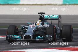 Lewis Hamilton (GBR) Mercedes AMG F1 W05. 28.03.2014. Formula 1 World Championship, Rd 2, Malaysian Grand Prix, Sepang, Malaysia, Friday.