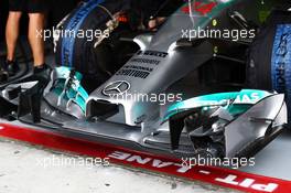 Mercedes AMG F1 W05 front wing. 28.03.2014. Formula 1 World Championship, Rd 2, Malaysian Grand Prix, Sepang, Malaysia, Friday.