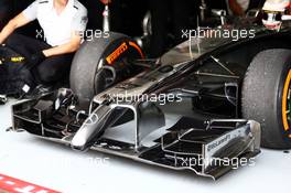 McLaren MP4-29 front wing. 28.03.2014. Formula 1 World Championship, Rd 2, Malaysian Grand Prix, Sepang, Malaysia, Friday.
