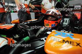 Sergio Perez (MEX) Sahara Force India F1 VJM07. 28.03.2014. Formula 1 World Championship, Rd 2, Malaysian Grand Prix, Sepang, Malaysia, Friday.