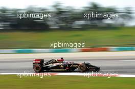 Romain Grosjean (FRA) Lotus F1 E22. 28.03.2014. Formula 1 World Championship, Rd 2, Malaysian Grand Prix, Sepang, Malaysia, Friday.