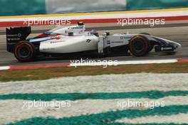 Valtteri Bottas (FIN) Williams FW36. 28.03.2014. Formula 1 World Championship, Rd 2, Malaysian Grand Prix, Sepang, Malaysia, Friday.