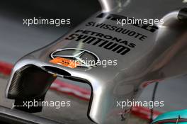 Mercedes GP front wing 28.03.2014. Formula 1 World Championship, Rd 2, Malaysian Grand Prix, Sepang, Malaysia, Friday.