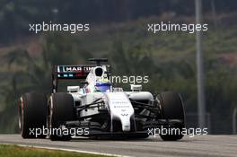 Felipe Massa (BRA) Williams FW36. 28.03.2014. Formula 1 World Championship, Rd 2, Malaysian Grand Prix, Sepang, Malaysia, Friday.