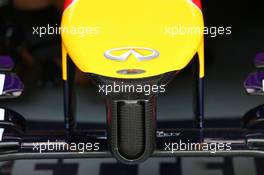 Red Bull Racing RB10 nosecone detail. 28.03.2014. Formula 1 World Championship, Rd 2, Malaysian Grand Prix, Sepang, Malaysia, Friday.