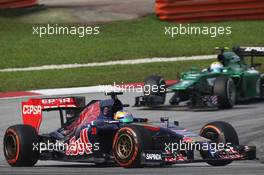 Jean-Eric Vergne (FRA) Scuderia Toro Rosso STR9. 30.03.2014. Formula 1 World Championship, Rd 2, Malaysian Grand Prix, Sepang, Malaysia, Sunday.
