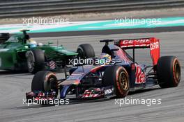 Jean-Eric Vergne (FRA), Scuderia Toro Rosso   30.03.2014. Formula 1 World Championship, Rd 2, Malaysian Grand Prix, Sepang, Malaysia, Sunday.