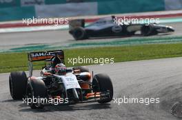 Nico Hulkenberg (GER) Sahara Force India F1. 30.03.2014. Formula 1 World Championship, Rd 2, Malaysian Grand Prix, Sepang, Malaysia, Sunday.