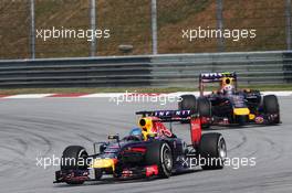 Sebastian Vettel (GER) Red Bull Racing RB10. 30.03.2014. Formula 1 World Championship, Rd 2, Malaysian Grand Prix, Sepang, Malaysia, Sunday.