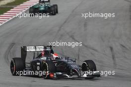 Adrian Sutil (GER) Sauber C33. 30.03.2014. Formula 1 World Championship, Rd 2, Malaysian Grand Prix, Sepang, Malaysia, Sunday.