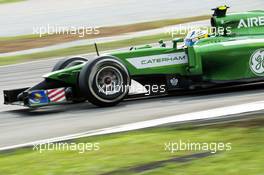 Marcus Ericsson (SWE) Caterham CT05. 30.03.2014. Formula 1 World Championship, Rd 2, Malaysian Grand Prix, Sepang, Malaysia, Sunday.