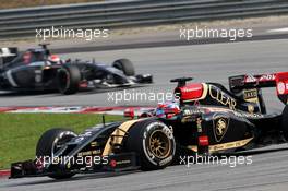 Romain Grosjean (FRA), Lotus F1 Team  30.03.2014. Formula 1 World Championship, Rd 2, Malaysian Grand Prix, Sepang, Malaysia, Sunday.