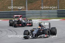Esteban Gutierrez (MEX) Sauber C33. 30.03.2014. Formula 1 World Championship, Rd 2, Malaysian Grand Prix, Sepang, Malaysia, Sunday.
