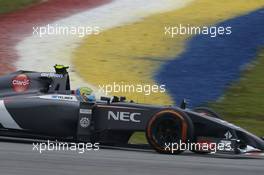 Esteban Gutierrez (MEX) Sauber C33. 29.03.2014. Formula 1 World Championship, Rd 2, Malaysian Grand Prix, Sepang, Malaysia, Saturday.