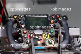 Sauber C33 steering wheel. 29.03.2014. Formula 1 World Championship, Rd 2, Malaysian Grand Prix, Sepang, Malaysia, Saturday.
