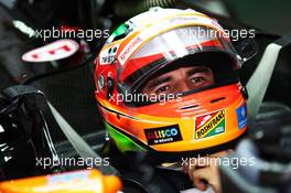 Sergio Perez (MEX) Sahara Force India F1 VJM07. 29.03.2014. Formula 1 World Championship, Rd 2, Malaysian Grand Prix, Sepang, Malaysia, Saturday.