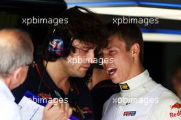 Daniil Kvyat (RUS) Scuderia Toro Rosso with Marcos Matassa (ITA) Scuderia Toro Rosso Race Engineer. 29.03.2014. Formula 1 World Championship, Rd 2, Malaysian Grand Prix, Sepang, Malaysia, Saturday.