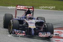 Daniil Kvyat (RUS) Scuderia Toro Rosso STR9. 29.03.2014. Formula 1 World Championship, Rd 2, Malaysian Grand Prix, Sepang, Malaysia, Saturday.